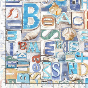 18" x 22" Welcome to the Beach Fabric by Timeless Treasures