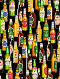 Beer Bottles Fabric by Timeless Treasures, Beer Tasting Fabric, Man Cave Fabric