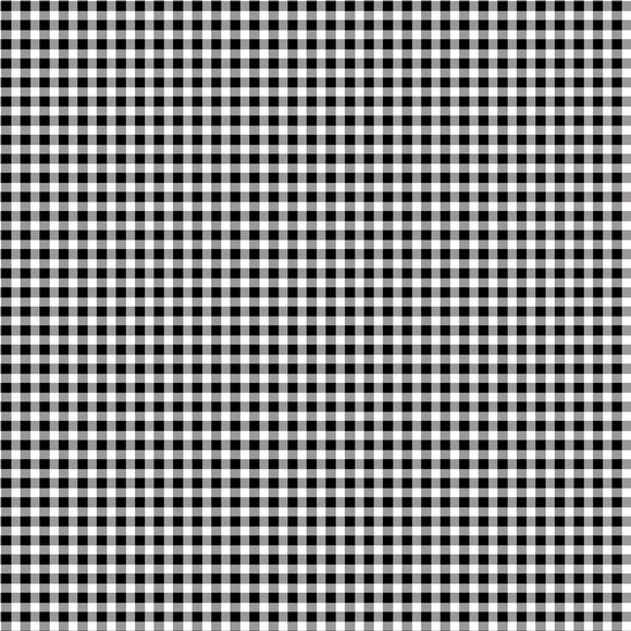 Check Plaid Fabric from Timeless Treasures, Gingham Black 1/8