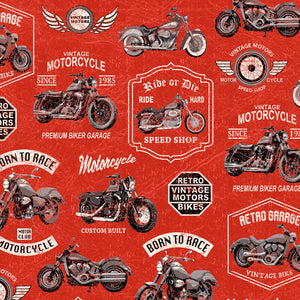 Born to Ride Motorcycle Fabric by Windham Fabrics
