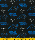 Carolina Panthers Fabric by the Yard NFL Cotton Fabric