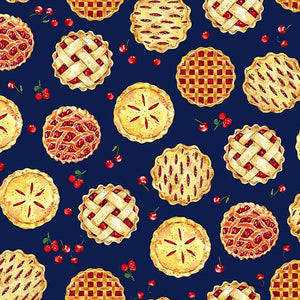 Cherry Pie Fabric by Timeless Treasures, Cherry Pies, Cotton Fabric
