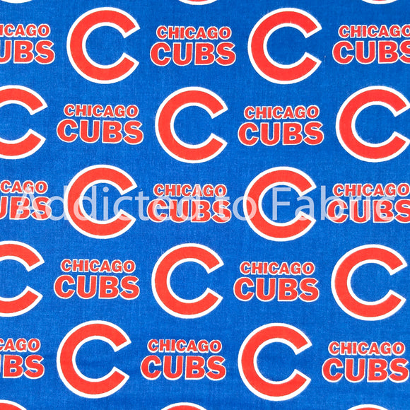 Chicago Cubs Fabric by the Yard, Half Yard, Licensed MLB Cotton