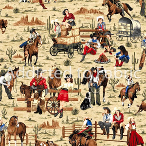 Cowgirl Spirit Fabric by Oasis Fabrics, Western Fabric, Horses