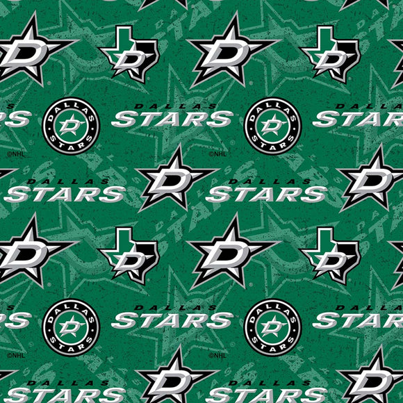 Dallas Stars Fabric, Licensed NHL Cotton Fabric, Hockey