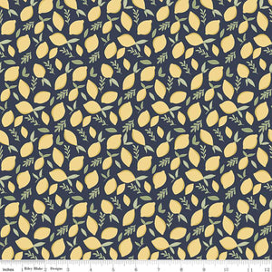 Daybreak Lemons on Midnight Fabric by Riley Blake Designs