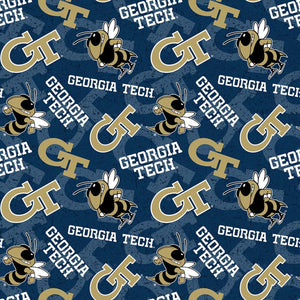 Georgia Tech Fabric, Licensed NCAA Fabric, College, Yellow Jackets