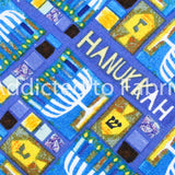 15" x 21" Hanukkah Fabric, Patches, Cotton Fabric