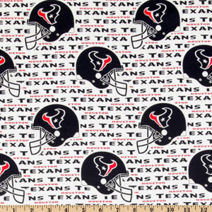Houston Texans Fabric by the Yard, Licensed NFL Cotton