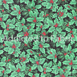18" x 21" Vibrant Holly Berry Christmas Quilting Fabric