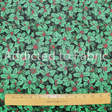 18" x 21" Vibrant Holly Berry Christmas Quilting Fabric