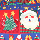 Santa Claus Panel Fabric with Ornaments by Susan Jill Hall, Springs Industries