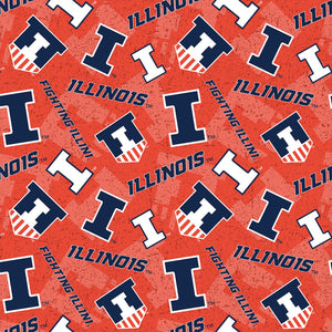 University of Illinois, Fighting Illinois Fabric, You Pick the Size