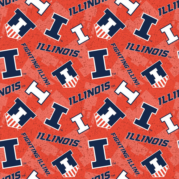 University of Illinois, Fighting Illinois Fabric, You Pick the Size