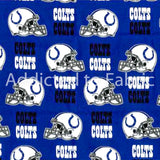 Indianapolis Colts Fabric by 1/4, 1/2 or Continuous Yard(s), Licensed NFL Cotton Fabric