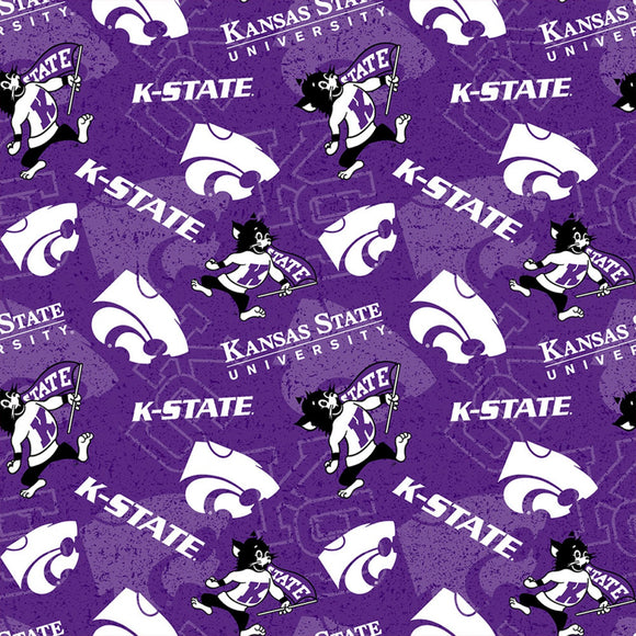 Kansas State University, Wildcats Fabric, You Pick the Size
