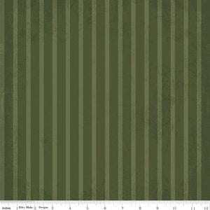Kringle Stripes Green Fabric by Riley Blake Designs, Christmas Fabric