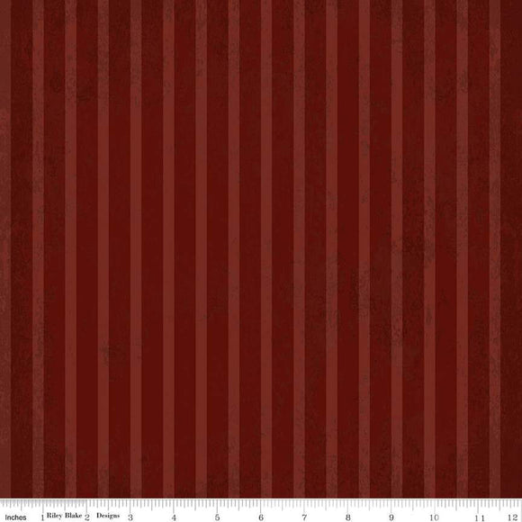Kringle Stripes Red Fabric by Riley Blake Designs, Christmas Fabric