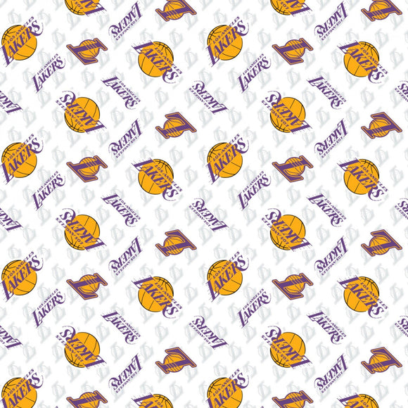 LA Lakers Fabric, NBA Licensed Fabric, Cotton, Los Angeles Lakers Basketball
