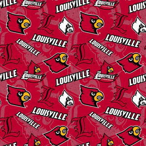 Louisville Cardinals Fabric, Licensed NCAA Cotton Fabric