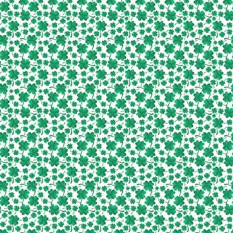 Luck of the Gnomes St. Patrick's Day Fabric, Mini Clovers on White, Benartex