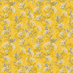 Marguerite, Button Flower, Fabric by Windham, Goldenrod, Yellow