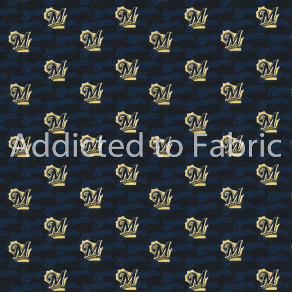 Cotton Milwaukee Brewers MLB Baseball Sports Team Cotton Fabric Print by  the Yard 60341B