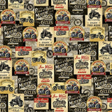 Motorcycle Fabric by Timeless Treasures, Enjoy the Ride, Motorcycles