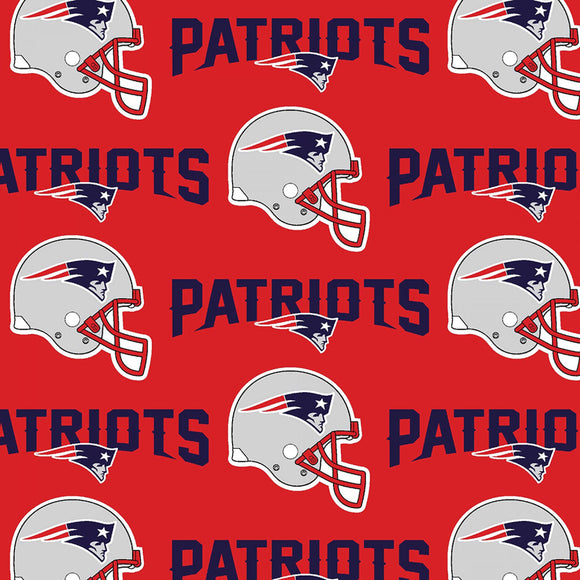 New England Patriots Fabric, NFL Cotton Fabric, NFL Fabric, Red