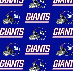 New York Giants Fabric by the Yard or Half Yard, NFL Cotton Fabric