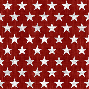Live Free Patriotic Fabric by Henry Glass, 1" Stars on Red, American Flag
