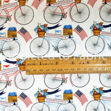 4" x 44" Bicycle Parade, American Spirit Fabric by 3 Wishes, Patriotic