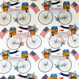 4" x 44" Bicycle Parade, American Spirit Fabric by 3 Wishes, Patriotic