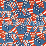 23"x 44" Blue Pennant Flags, American Spirit, Fabric by 3 Wishes Fabric, Patriotic Fabric