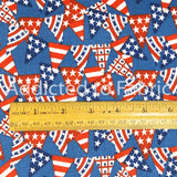 23"x 44" Blue Pennant Flags, American Spirit, Fabric by 3 Wishes Fabric, Patriotic Fabric
