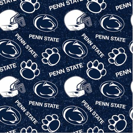 Penn State, Nittany Lions Fabric by the Yard and Half Yard, Licensed NCAA Fabric