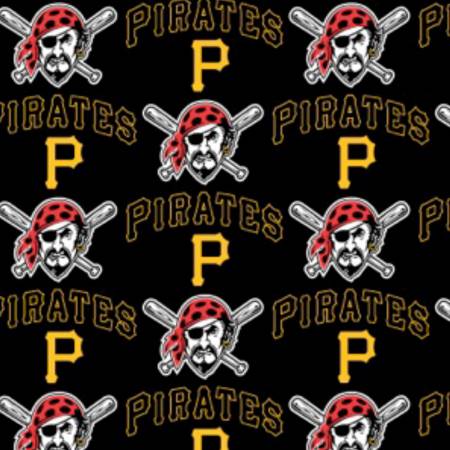 Pittsburgh Pirates Fabric by the Yard or Half Yard, MLB Fabric, Cotton