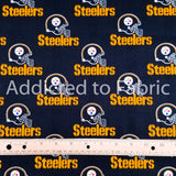 Pittsburgh Steelers Fabric by the Yard, by the Half Yard, NFL Cotton Fabric, Black