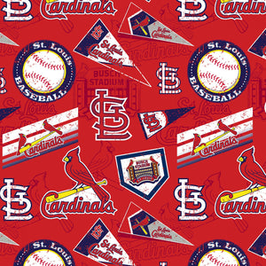 St. Louis Cardinals Fabric by the Yard or Half Yard, Vintage Saint Louis