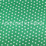 24" x 44" St. Patrick's Day Fabric, Green with White Shamrocks