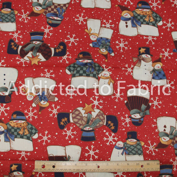 Kringle Collection by Susan Jill Hall, Christmas Fabric by the Yard, Snowmen