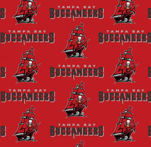 Tampa Bay Buccaneers Fabric by the Yard or Half Yard, NFL Cotton Fabric