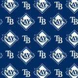 Tampa Bay Rays Fabric by the Yard or Half Yard, MLB, Cotton Fabric