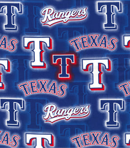 Texas Rangers Large Print Fabric by the Yard, by the Half Yard, MLB