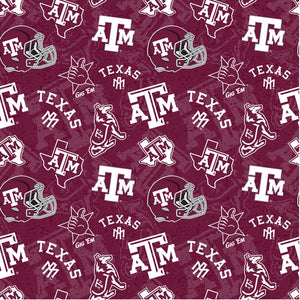 5" x 44" Texas A&M Aggies Fabric