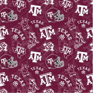 Texas A&M Aggies Fabric, You Pick the Size