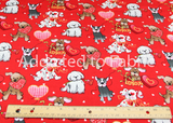 12" x 44" Valentine's Day Fabric, Valentine Pups Sparkle by Fabric Traditions, Cotton