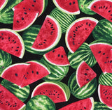 11" x 44" One in a Melon Fabric, Timeless Treasures, Watermelon Slices, Cotton