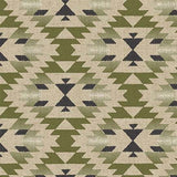 Welcome to the Cabin Fabric by Michael Miller, Zigzag Blanket, Green