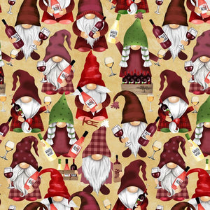 Wine Gnomes Fabric by Timeless Treasures, Chardonnay